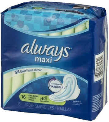 

Always Maxi Pads Long Super Sanitary Pad(Pack of 16)