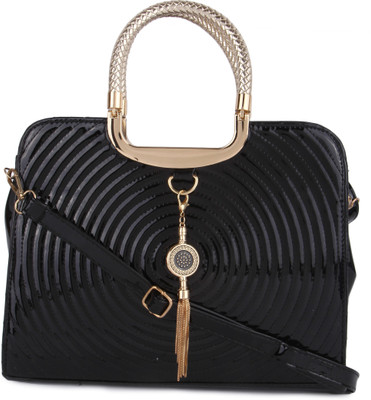 

Kleio Women Evening/Party Black PU Sling Bag
