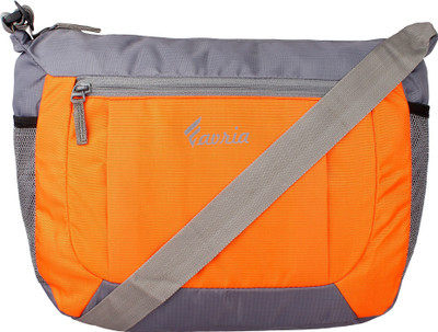 

Favria Men Casual Orange, Grey Polyester Sling Bag, Grey;orange