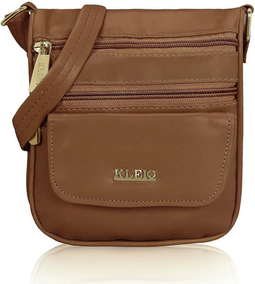 

Kleio Women Casual Tan PU Sling Bag