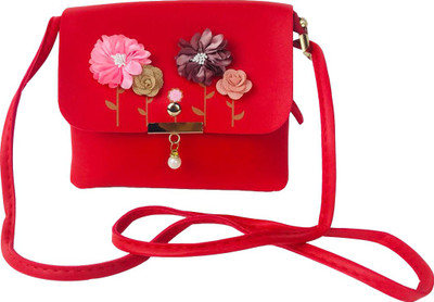 

Lelys Women Casual Red PU Sling Bag