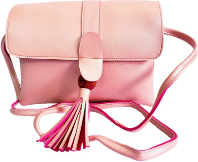 

Groovy Girls Casual Pink PU, Cotton Sling Bag