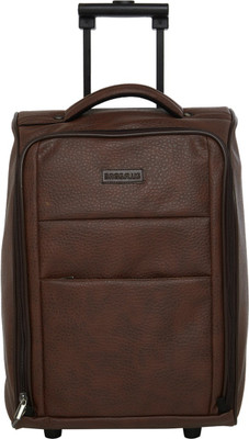 

Bags R Us Faux Leather Cabin Trolley Bag Small Travel Bag - Medium(Brown)