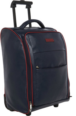 

Bags R Us Faux Leather Cabin Trolley Bag Small Travel Bag - Medium(Blue)