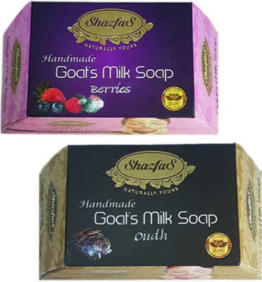 

ShazfaS Goat's Milk Soap Combo (Berries and Oudh)(1 g, Pack of 2)