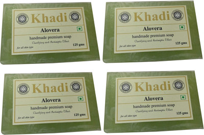 Khadi Aloevera Soap (Pack of 4 )(500 g, Pack of 4)