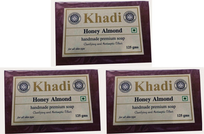 

Khadi Honey & Almond Soap (Pack of 3 )(375 g, Pack of 3)