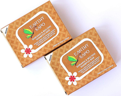

Earthy Sapo Shikakai & Multani Shampoo Bar suitable for oily hair - set of 2(0 g)