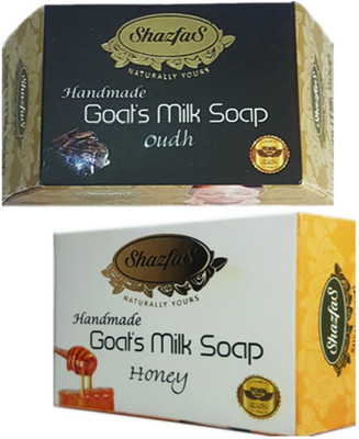 

ShazfaS Goat's Milk Soap Combo (Oudh Soap and Honey Soap)(1 g, Pack of 2)