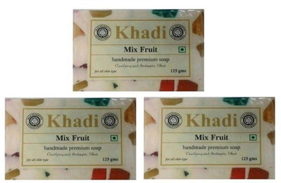 

Khadi Mix Fruit Soap (Pack of 3 )(375 g, Pack of 3)