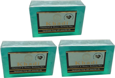 

Khadi Oatmeal & Honey Bathing Soap (Pack of 3 )(375 g, Pack of 3)