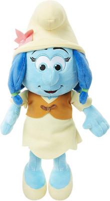 Jakks Smurfs The Lost Village Movie Jumbo Smurf Lily Plush - 15 inch(Blue)