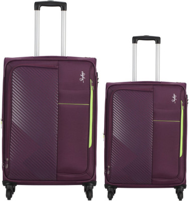 

Skybags brooklyn set of 2 bags 69 cms & 59 cms Expandable Check-in Luggage -  inch(Purple