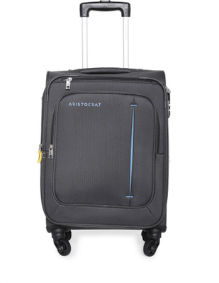 

Aristocrat ELANTRA 4W EXP STROLLY (H) 58 GREY Expandable Cabin Luggage -  inch(Black