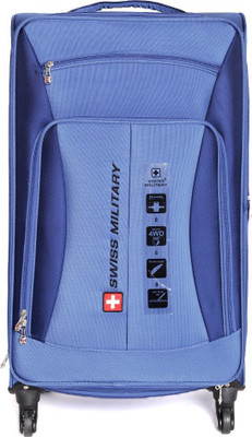 

Swiss Military NYLON SMALL SIZE 20inch TRAVEL LUGGAGE Expandable Cabin Luggage -  inch(Blue