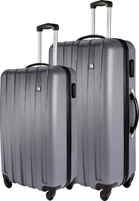 

Nasher Miles Zurich Grey Abs Hardsided Set Of 2 Luggage Set(55 & 65 Cm) Check-in Luggage -  inch(Grey