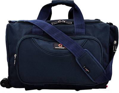 G-Goodway Two Wheel Duffle Travel Bag with Trolley - Navy Blue (TBG-501) Check-in Luggage - 23 inch