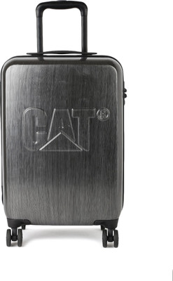 

CAT Cargo CAT D ABS/PC 34 Liters Brushed Steel Hard Sided Suitcase Cabin Luggage -  inch(Grey