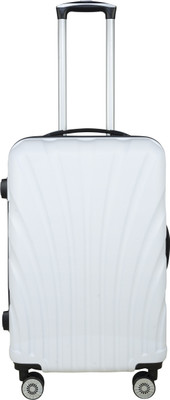 

3g 8016 COMBAT Series ABS  inch/65Cms Hard Sided Luggage Trolley suitcase Check-in (White) Check-in Luggage -  inch(White