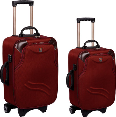 

TREKKER 20"&" DOUBLE SHELL Expandable Check-in Luggage -  inch(Maroon