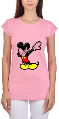 BRITISH TERMINAL Graphic Print Women Round Neck Pink T-Shirt