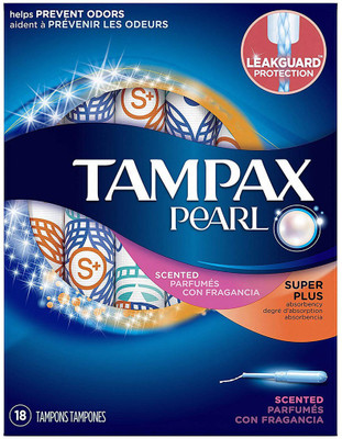 

Tampax Pearl Plastic Fresh Scent Tampons, Super Plus Absorbency, 18 Count Tampons
