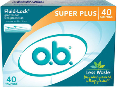 

O.B o.b. Applicator Free Digital Tampons, Super Plus - 40 Count Tampons