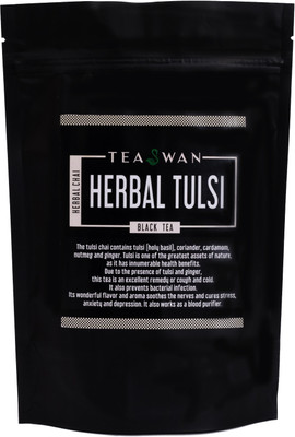 

TeaSwan Herbal Tulsi Herbal Black Tea,100gm Unflavoured Black Tea Vacuum Pack(100 g)