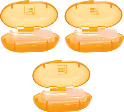 

MeeMee Unique Finger Brush (Pack of 3, Orange) Soft Toothbrush(Pack of 3)
