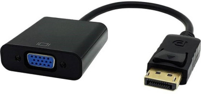 

Maxtree TV-out Cable Display Port (DP) Male to VGA Female Cable Convertor Adapter(Black)(Black, For PlayStation)