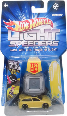 

kidoz kingdom AUDACIOUS HOT WHEELS LIGHT SPEEDERS PAINT WITH THE POWER OF LIGHT-YELLOW(Multicolor)