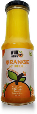 

WhoFarms Apple Cider Vinegar Drink - Orange with Turmeric (200 ml - pack of 6) Vinegar(200 ml, Pack of 6)