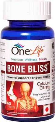 

OneLife Bone Bliss Calcium, Vitamin D and Vitamin K2 For Bones(1200 mg)