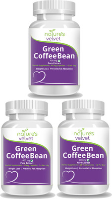 

Natures Velvet Lifecare Green Coffee Bean Pure Extract 400 mg, 60 Veggie Capsules - Pack of 3(400 mg)