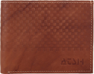 

ATSH Men Brown Genuine Leather Wallet(2 Card Slots)