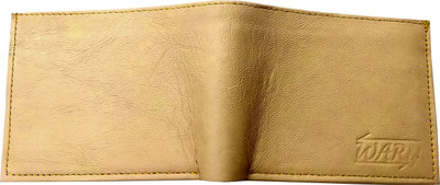 

wary Men Yellow Genuine Leather Wallet(3 Card Slots), Desert yellow