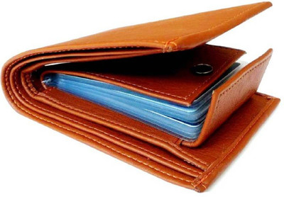 

Peacock Mundkar Boys Black Artificial Leather Wallet(6 Card Slots), Tan