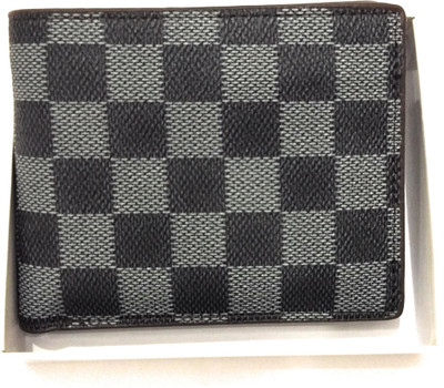 

radhe creation Boys Black Genuine Leather Document Holder(4 Card Slots), Black gray