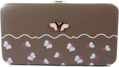 

SB Women Khaki Artificial Leather Wallet(4 Card Slots), Coffee