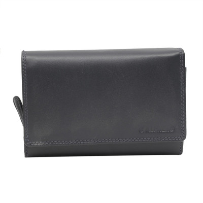 

Calfnero Women Blue Genuine Leather Wallet(10 Card Slots), Navy
