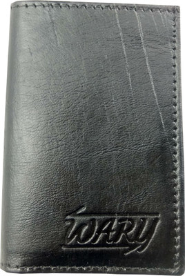 

wary Men Black Genuine Leather Wallet(6 Card Slots)