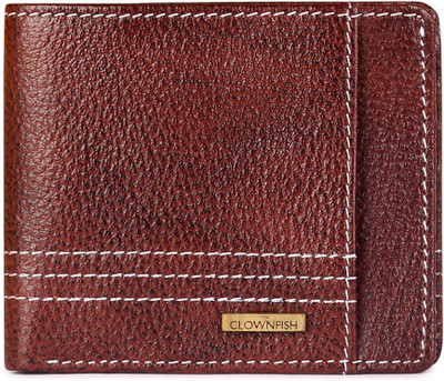 

The Clownfish Men Casual Brown Genuine Leather Wallet(6 Card Slots)