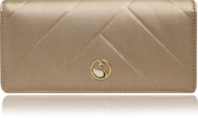 

Cidky Women Gold Artificial Leather Wrist Wallet(8 Card Slots)