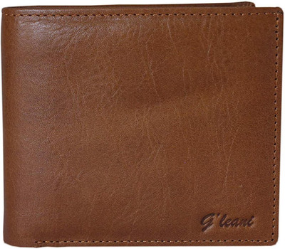 

G'leani Men Tan Genuine Leather Wallet(4 Card Slots)