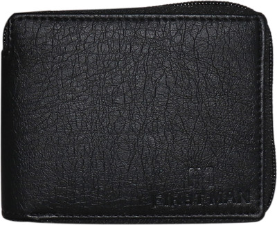 

First Man Men Black Genuine Leather Wallet(3 Card Slots)