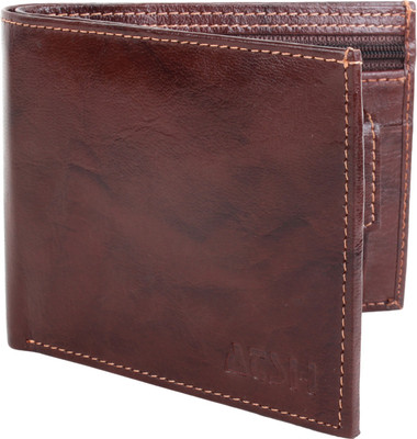 

ATSH Men Brown Genuine Leather Wallet(3 Card Slots)
