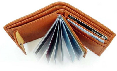 

FERRET Men Tan Artificial Leather Wallet(7 Card Slots)