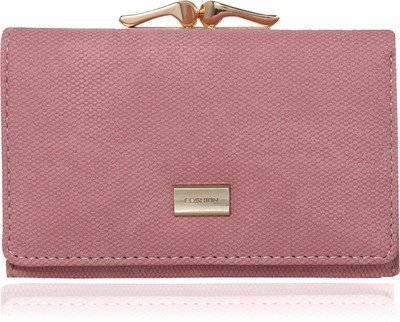 

Cidky Women Pink Artificial Leather Wallet(6 Card Slots), Babypink;gold crome cross lock pocket