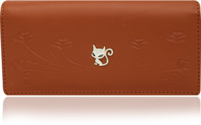 

Cidky Women Tan Artificial Leather Wrist Wallet(8 Card Slots), Trendy tan