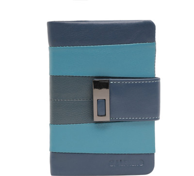 

Calfnero Women Multicolor Genuine Leather Wallet(8 Card Slots), Blue-multi